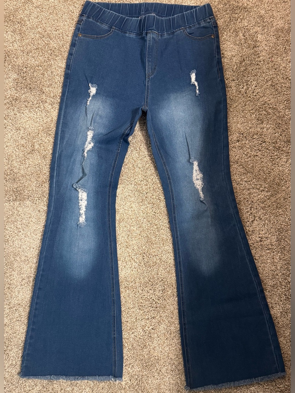 JVINI Distressed Flare Jeans